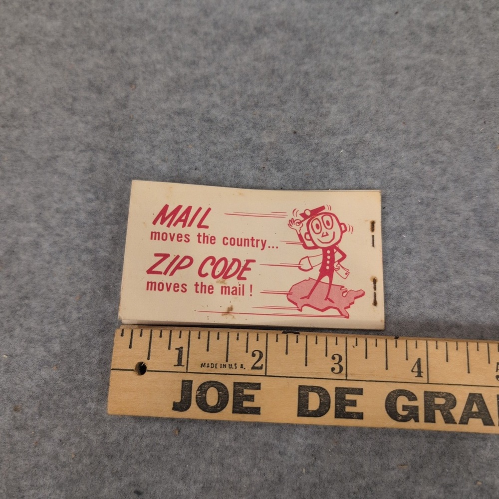 Vintage US Airmail Empty Stamp Booklet Cover Mr ZIP 10 Cent Stamps Graphics VG - Picture 5 of 5